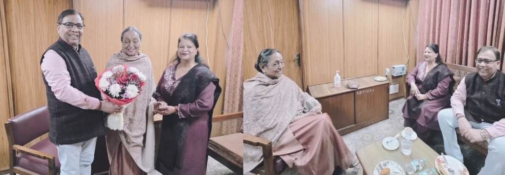 Dr KR Arya met former Lok Sabha Speaker Meira Kumar in Delhi